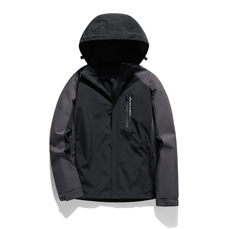 removable waterproof windproof hooded jacket, view 8 - MRSLM