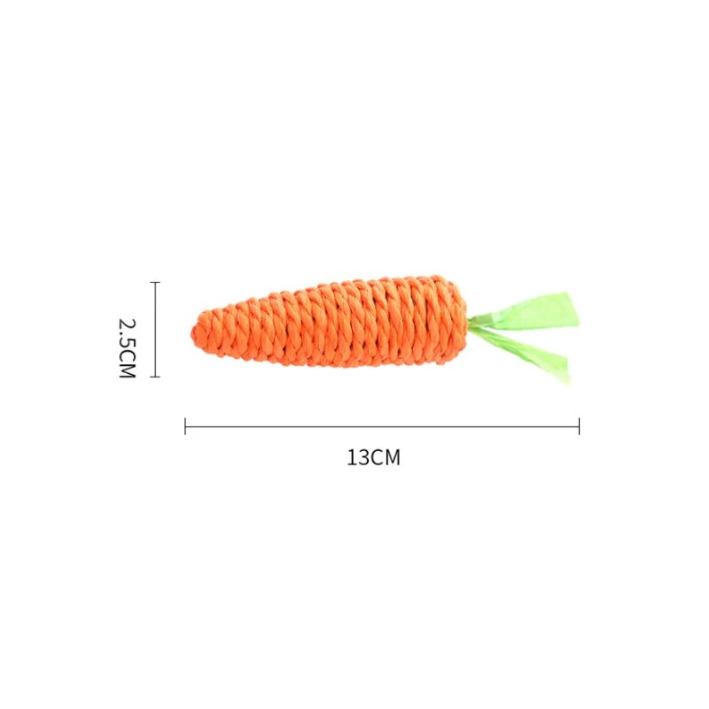 carrot cat toy, view 3 - MRSLM