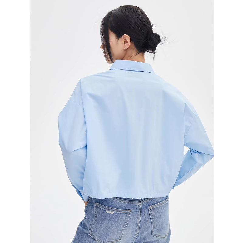 button lapel blouse, view 5 - MRSLM
