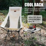 portable folding camping chair with headrest, view 3 - MRSLM