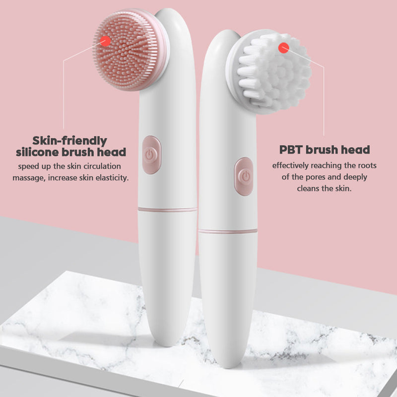 2-in-1 waterproof electric face cleansing brush, view 6 - MRSLM