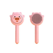 self-cleaning pet dog brush, view 5 - MRSLM