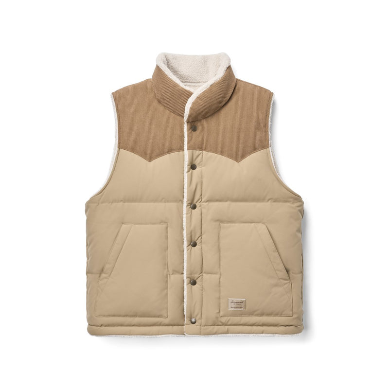 men's reversible sherpa lined down vest, view 3 - MRSLM