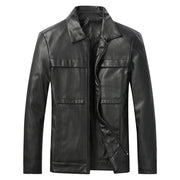 men's faux leather motorcycle jacket, view 2 - MRSLM