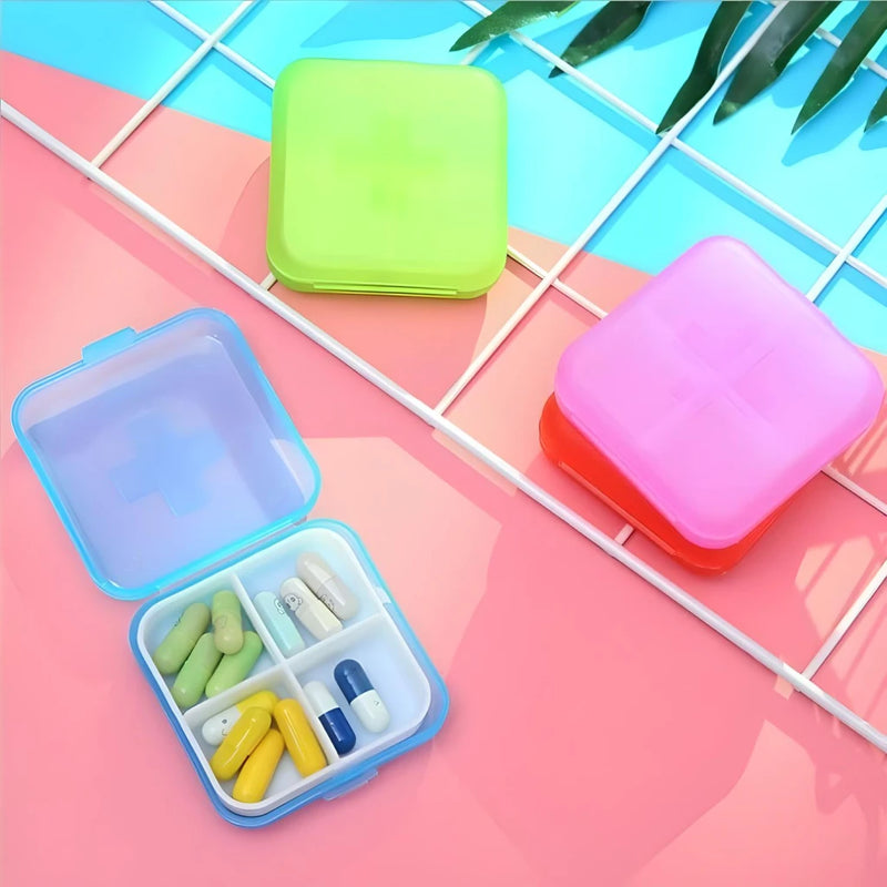 compact 4-compartment pill organizer, view 6 - MRSLM