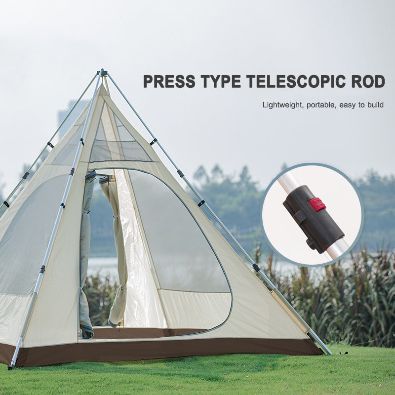 6-8 person pyramid camping tent, view 4 - MRSLM