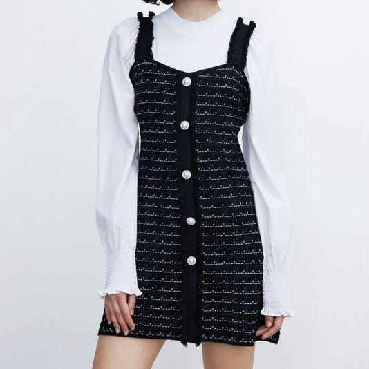 patchwork knitted dress - MRSLM