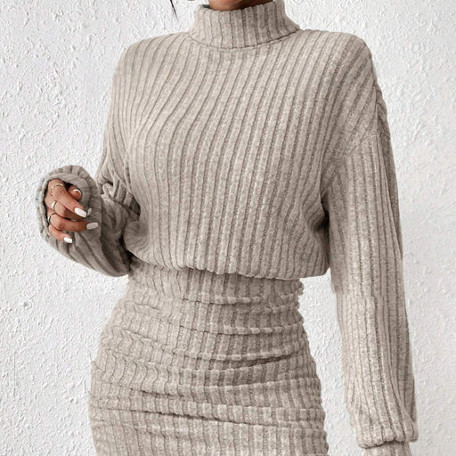 high neck ribbed knit suit - MRSLM