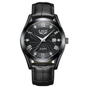 men's leather chronograph sport watch, view 2 - MRSLM