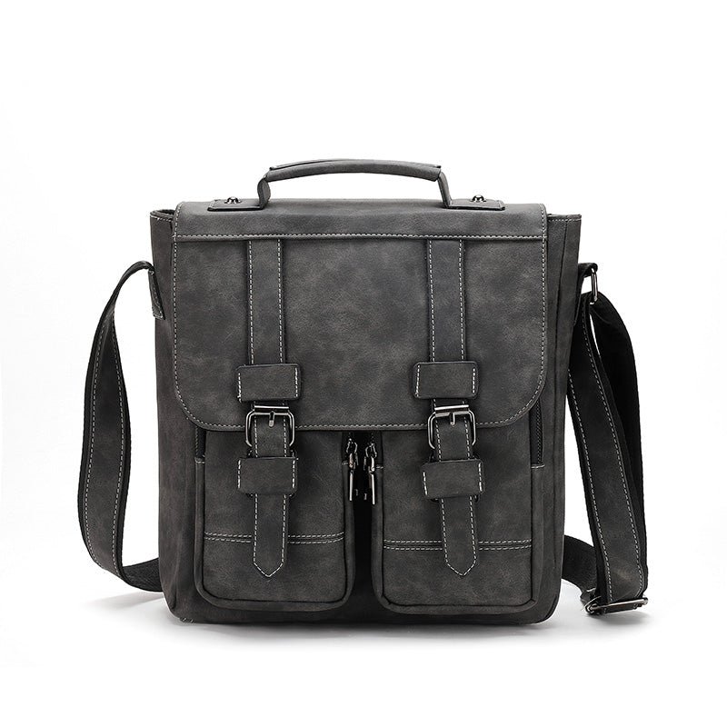 Mochila masculina retrô, bolsa de viagem casual de ombro.