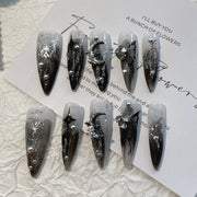 gothic butterfly press-on nails - MRSLM