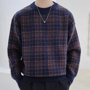men's knitted plaid sweater, view 3 - MRSLM