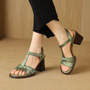genuine leather gladiator sandals - MRSLM
