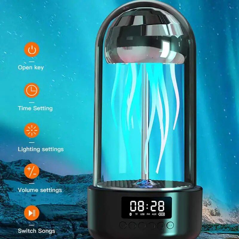 mini jellyfish bluetooth speaker with lamp, view 10 - MRSLM