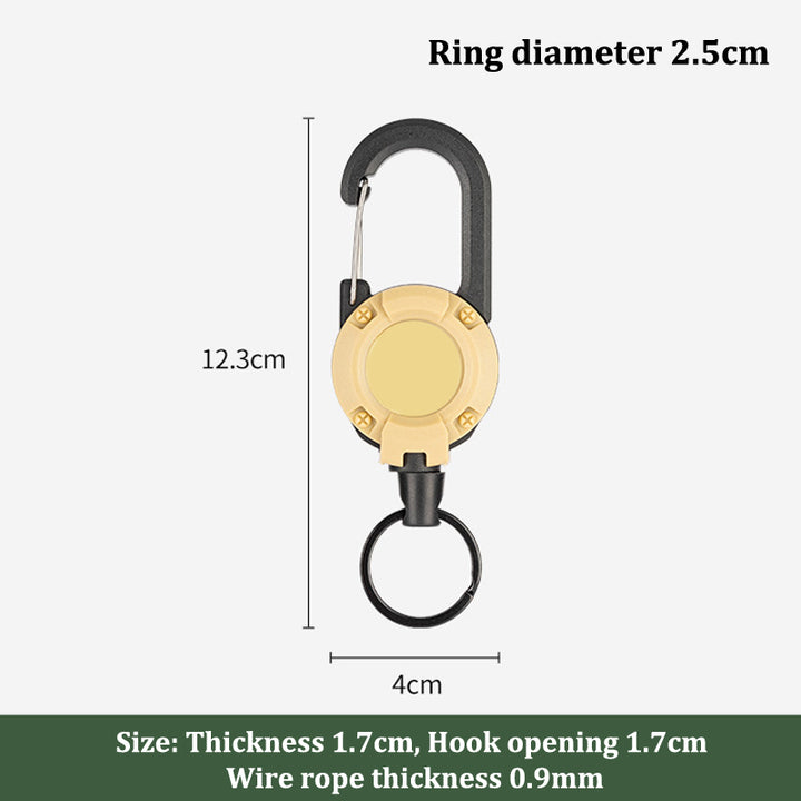 Stainless Steel Retractable Keychain with Wire Rope