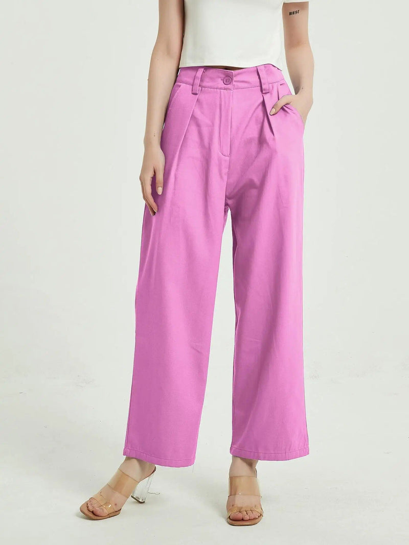 high-waist wide leg trousers, view 3 - MRSLM