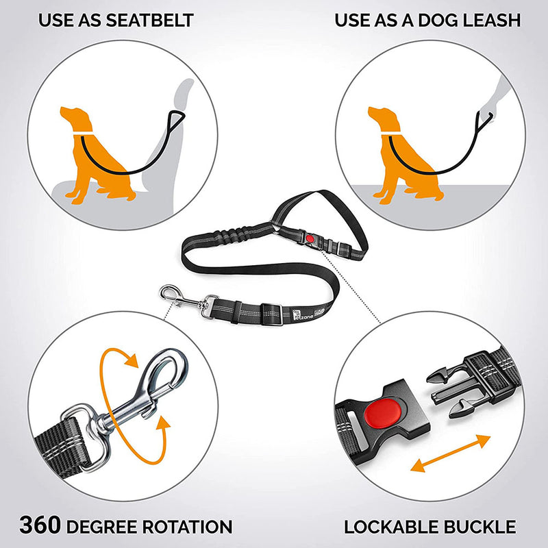 Adjustable dog car seat belt, view 14 - MRSLM