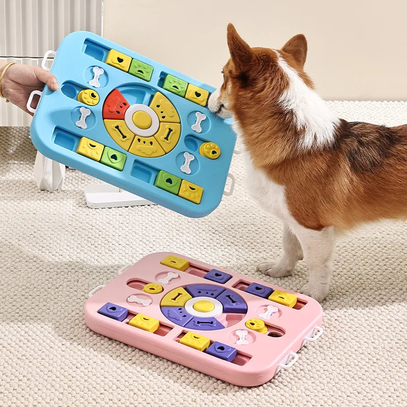 interactive dog puzzle toy slow feeder, view 4 - MRSLM