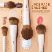 14-piece vegan makeup brush set, view 7 - MRSLM