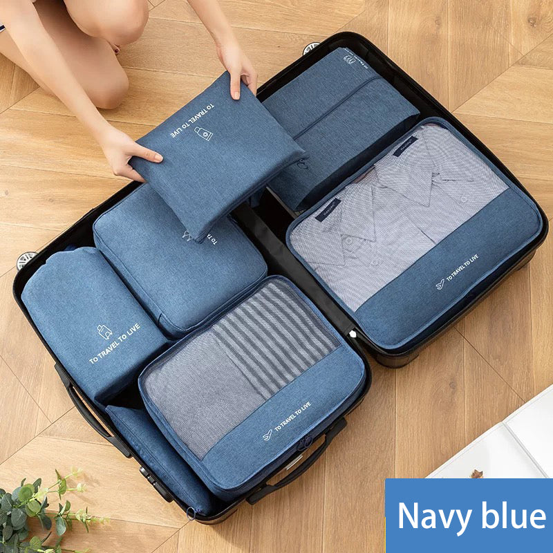 7-piece travel bag organizer set, view 4 - MRSLM