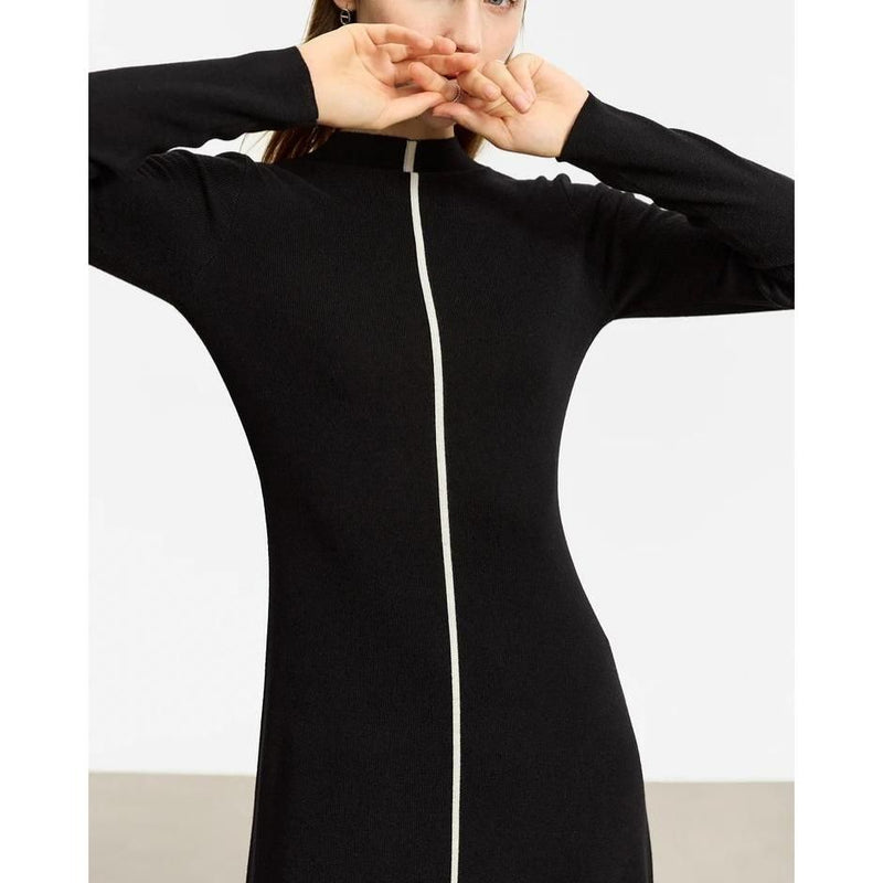 Elegantes A-Linien-Strickkleid für den Herbst