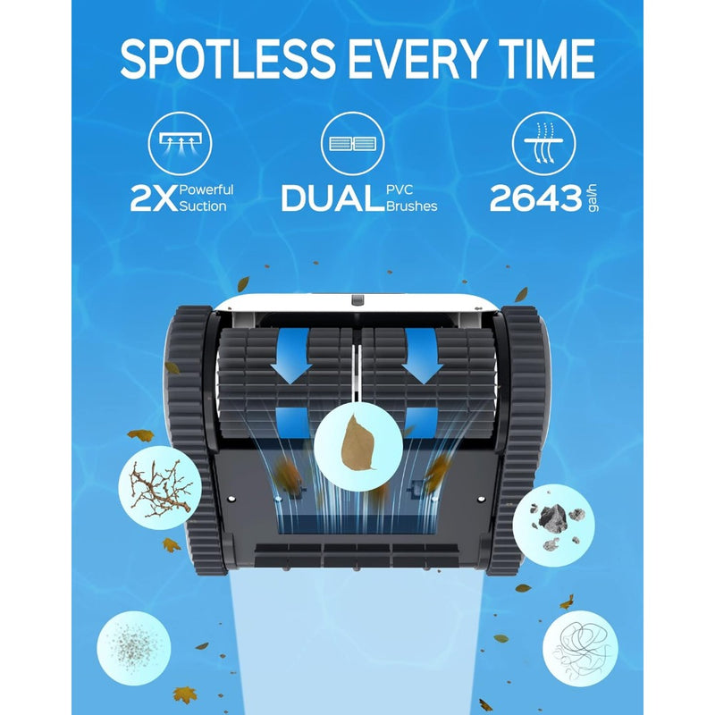 cordless robotic pool cleaner, view 4 - MRSLM