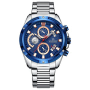 men's large dial stainless steel quartz watch, view 7 - MRSLM