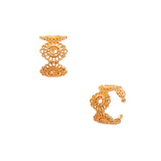 vintage baroque sunflower ear clip, view 4 - MRSLM