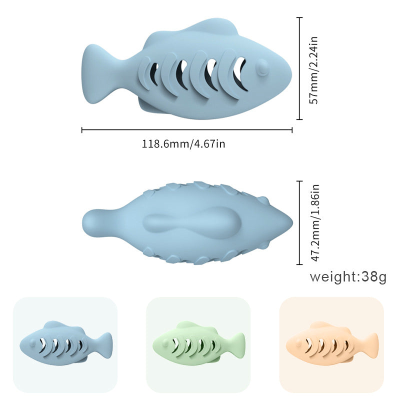 Silicone fish catnip toy, view 8 - MRSLM