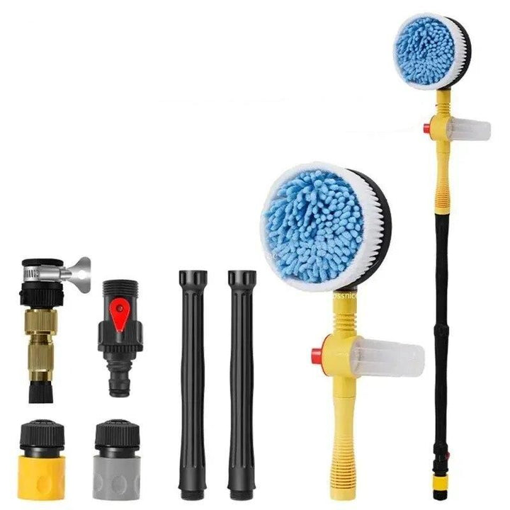 360° Rotary Car Wash Brush Kit with High-Pressure Washer