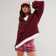 patchwork loose knit pullover, view 4 - MRSLM