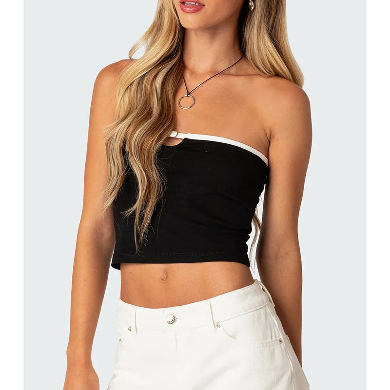 strapless bandeau tube top, view 3 - MRSLM