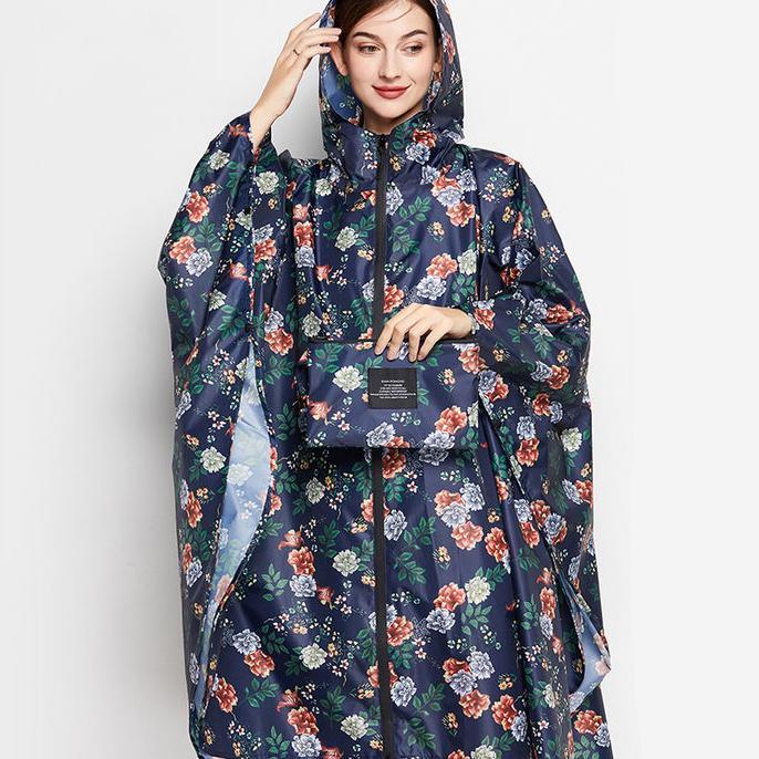 women's hooded rain poncho - MRSLM