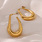 Gold dangle earrings for women, view 8 - MRSLM