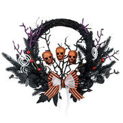 Halloween skull wreath, view 5 - MRSLM