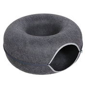 Donut cat bed and tunnel, view 2 - MRSLM