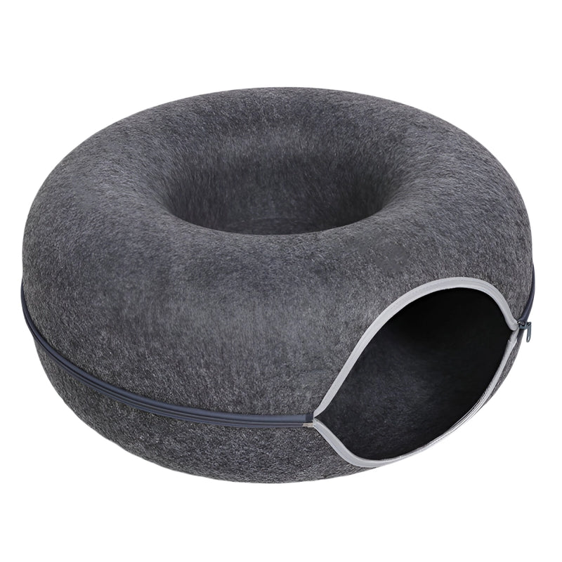 Donut cat bed and tunnel, view 2 - MRSLM