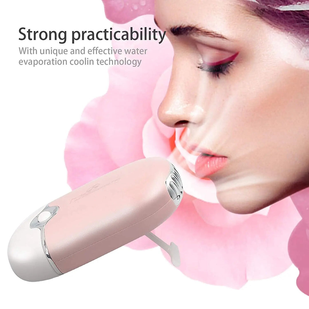 USB Rechargeable Mini Eyelash Fan with Multi-Angle Bracket and Cooling Sponge