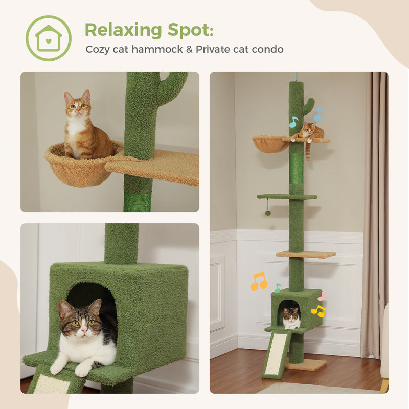 5-tier floor to ceiling cat tree, view 10 - MRSLM