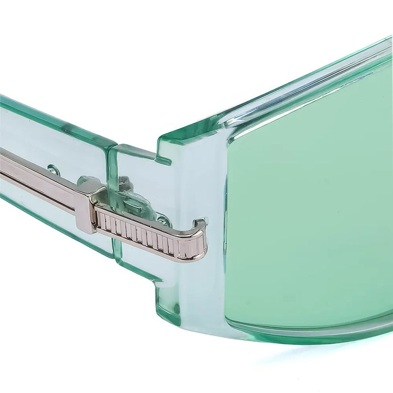 oversized steampunk shield sunglasses, view 10 - MRSLM