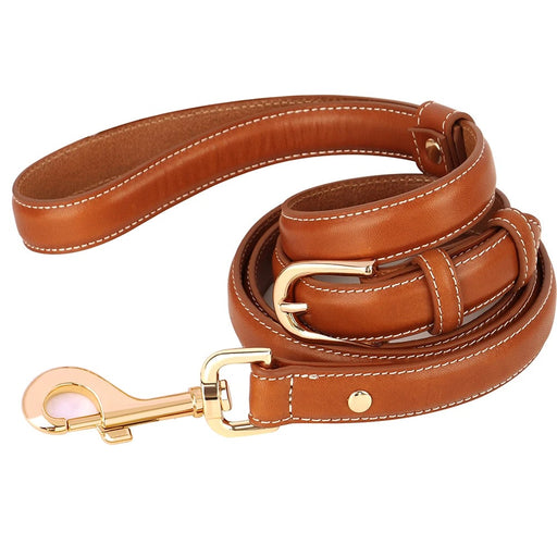 adjustable genuine leather dog leash - MRSLM