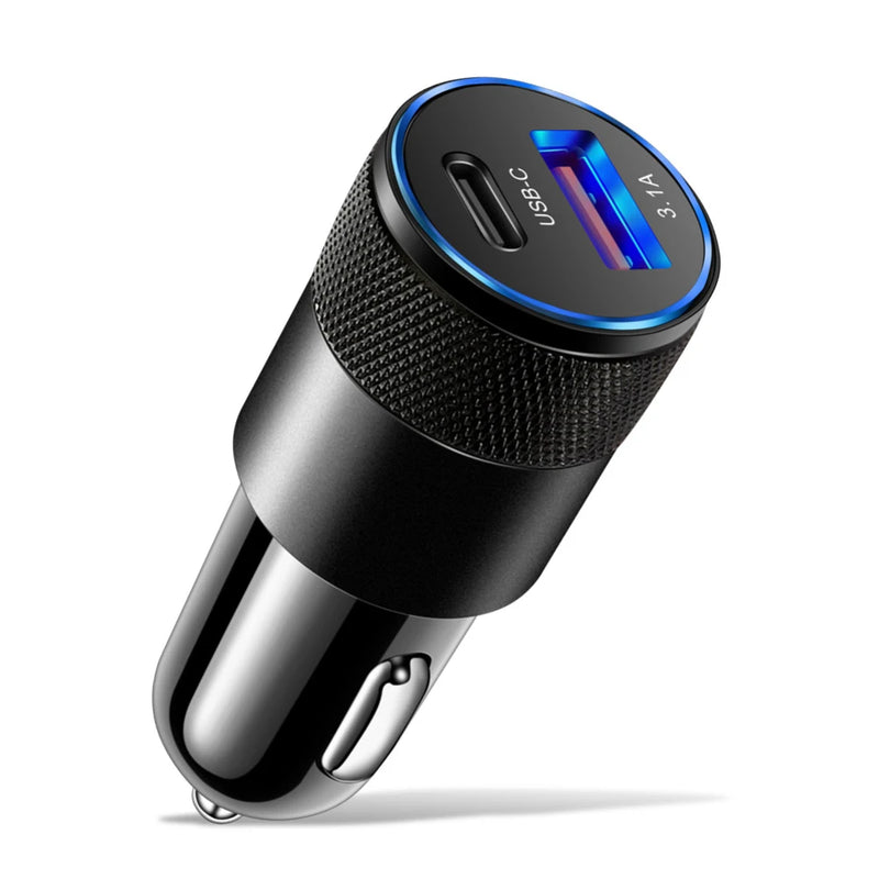 30-W-Mini-USB-C-Autoladegerät – Schnellladeadapter mit zwei Anschlüssen