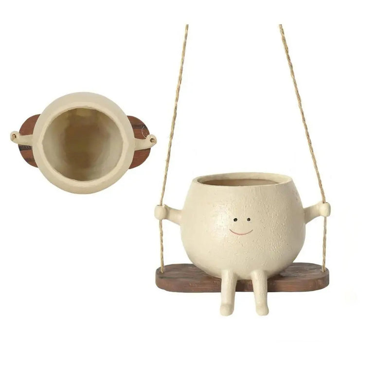 swing face hanging planter, view 2 - MRSLM
