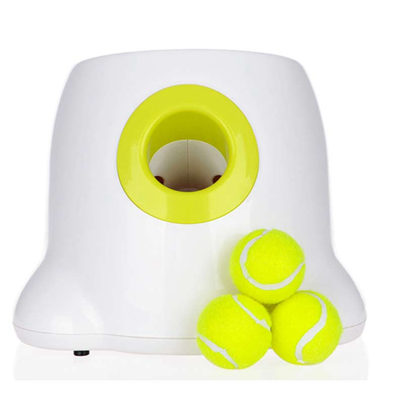 Brinquedo interativo para cães: Lançador automático de bolas de tênis