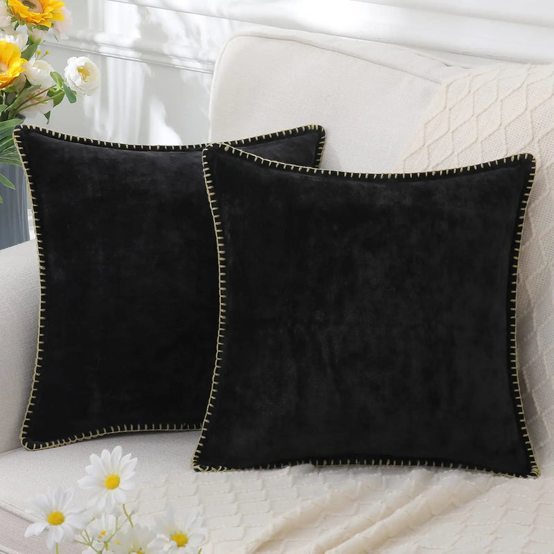 soft chenille velvet throw pillow cover, view 8 - MRSLM