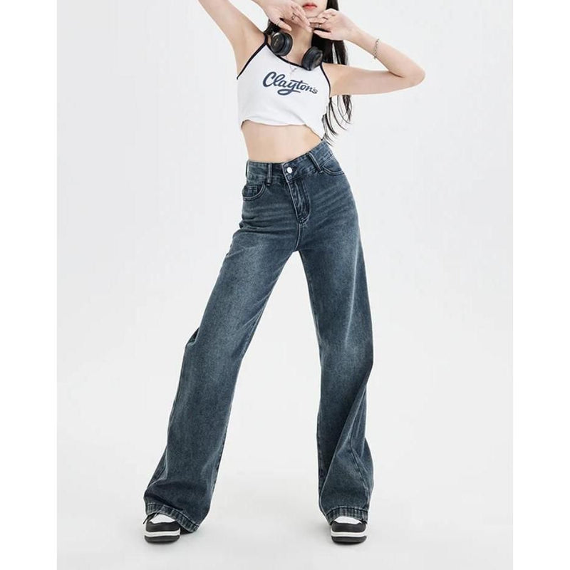 Vintage Baggy Jeans mit hohem Bund