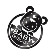 reflective baby on board car decal, view 3 - MRSLM