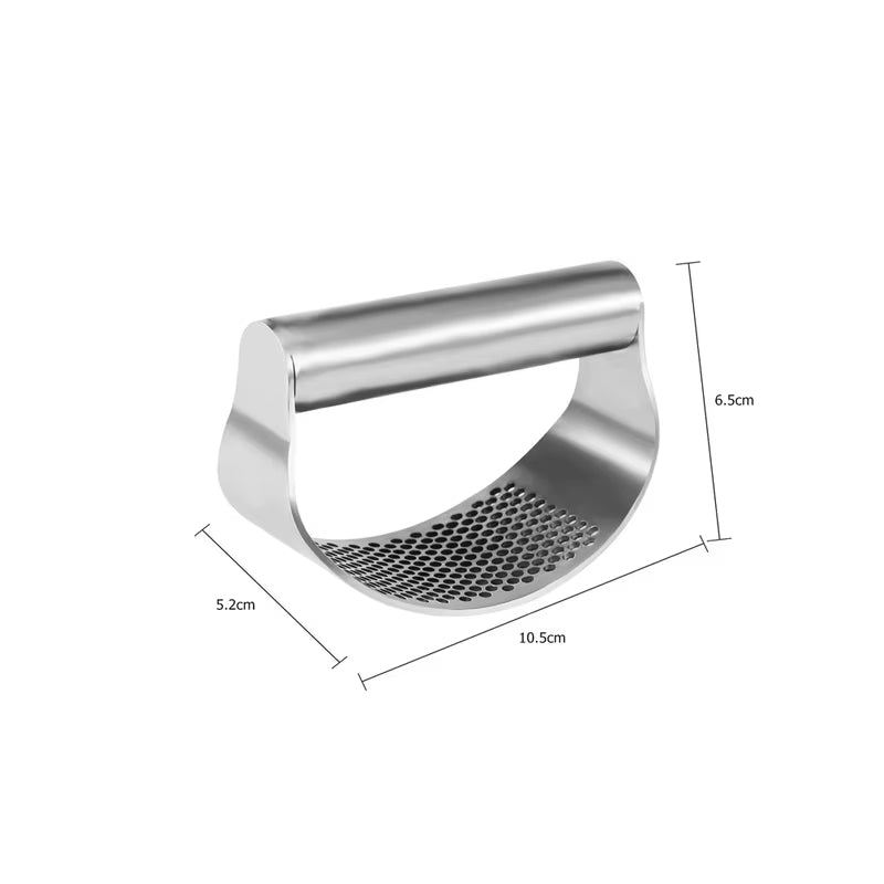 stainless steel garlic press rocker, view 7 - MRSLM