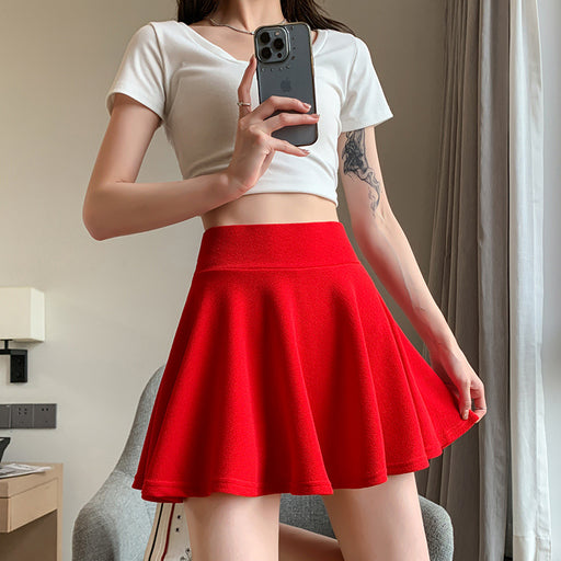 pleated mini skirt with built-in shorts, view 23 - MRSLM