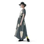 summer polka dot grey knit skirt, view 5 - MRSLM